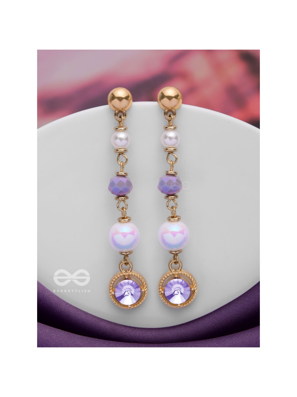 THE CELESTIAL SPINS - GOLDEN EMBELLISHED EARRINGS