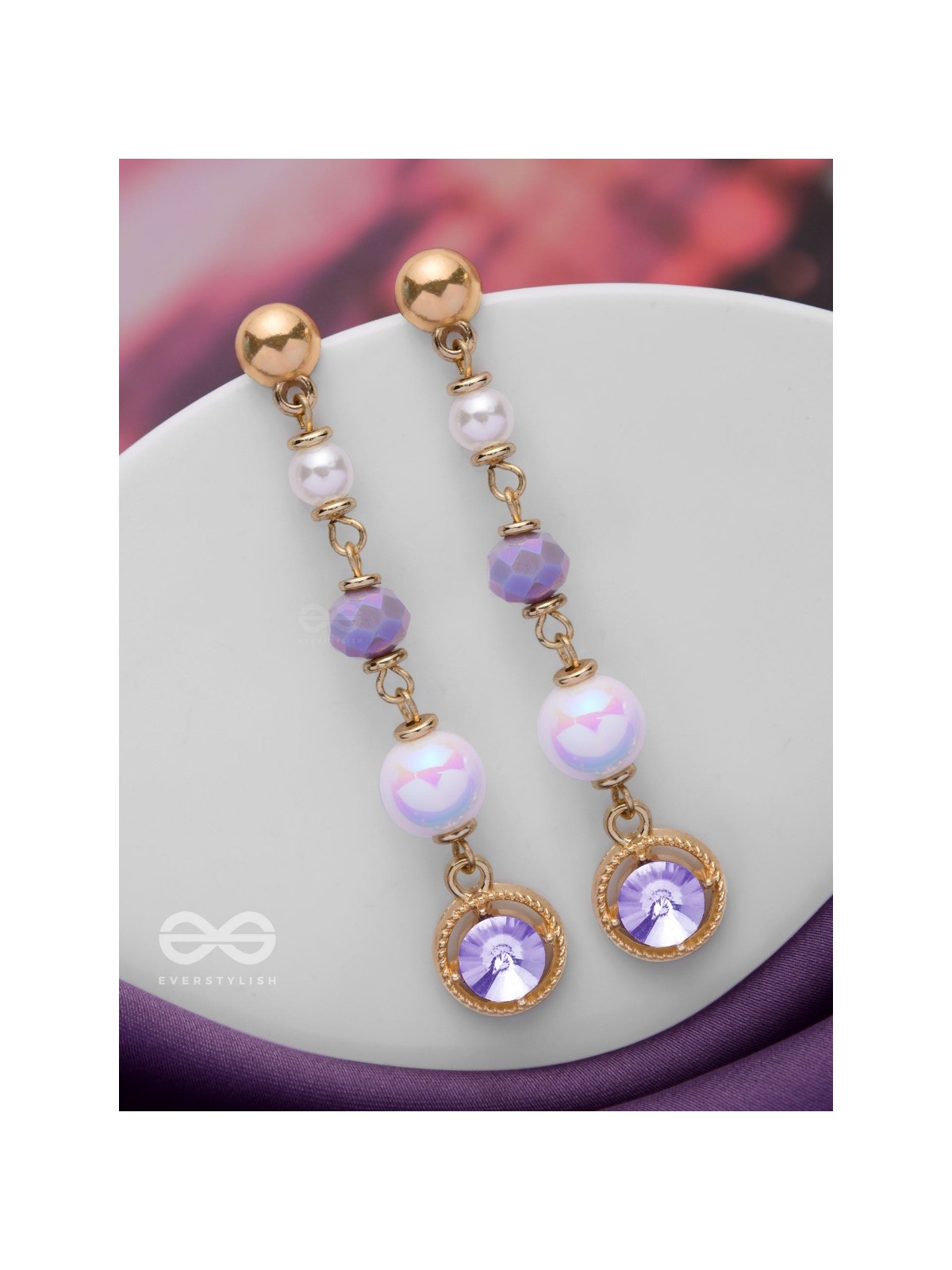 THE CELESTIAL SPINS - GOLDEN EMBELLISHED EARRINGS