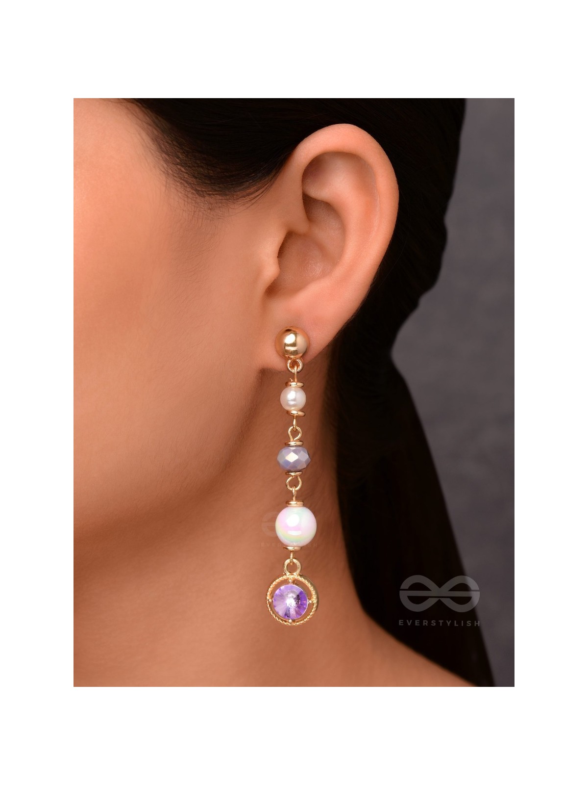 THE CELESTIAL SPINS - GOLDEN EMBELLISHED EARRINGS