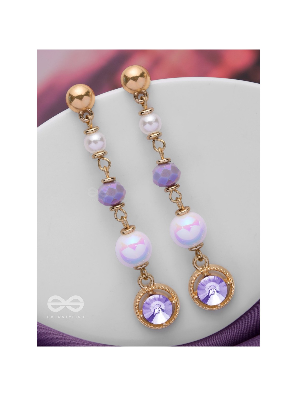 THE CELESTIAL SPINS - GOLDEN EMBELLISHED EARRINGS