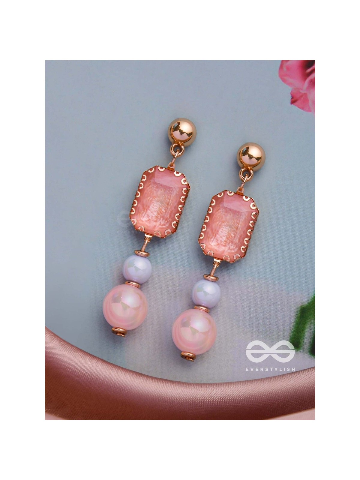THE SPRING SKIES - GOLDEN EMBELLISHED EARRINGS