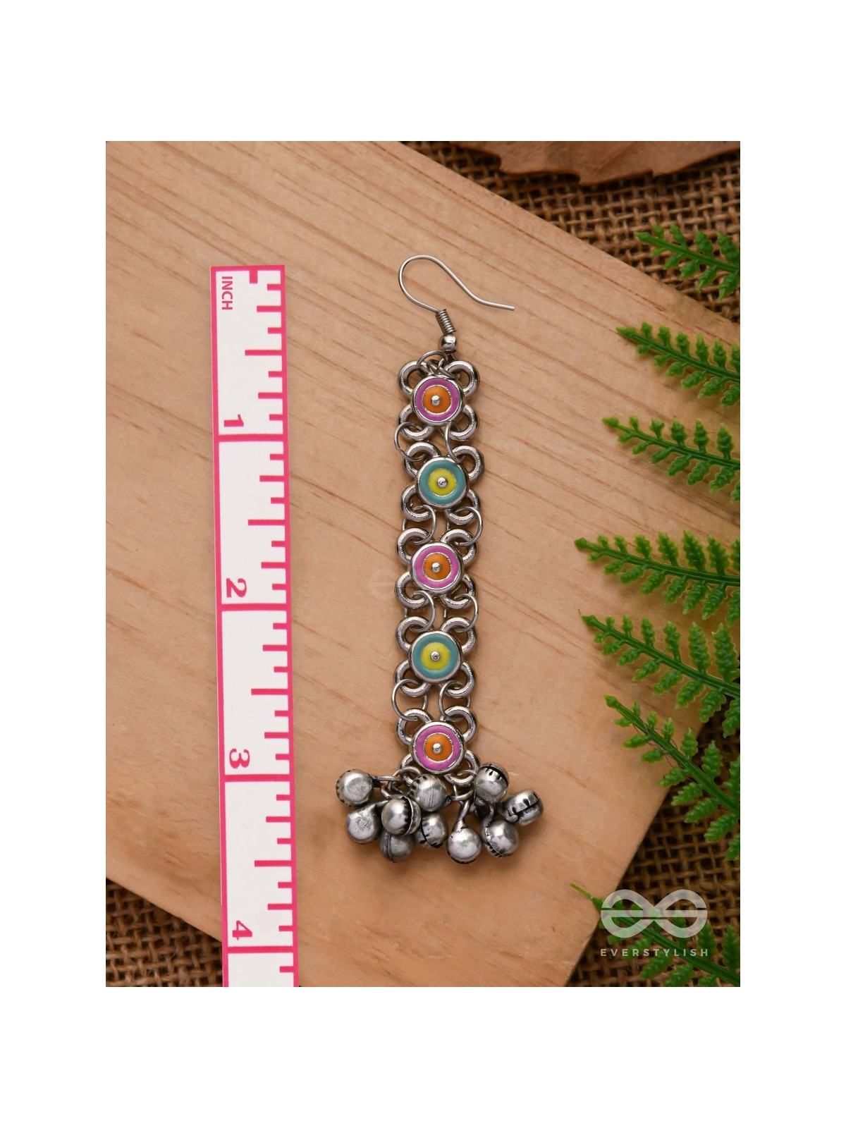 Mystic Treasures - Enamelled Oxidised Earrings