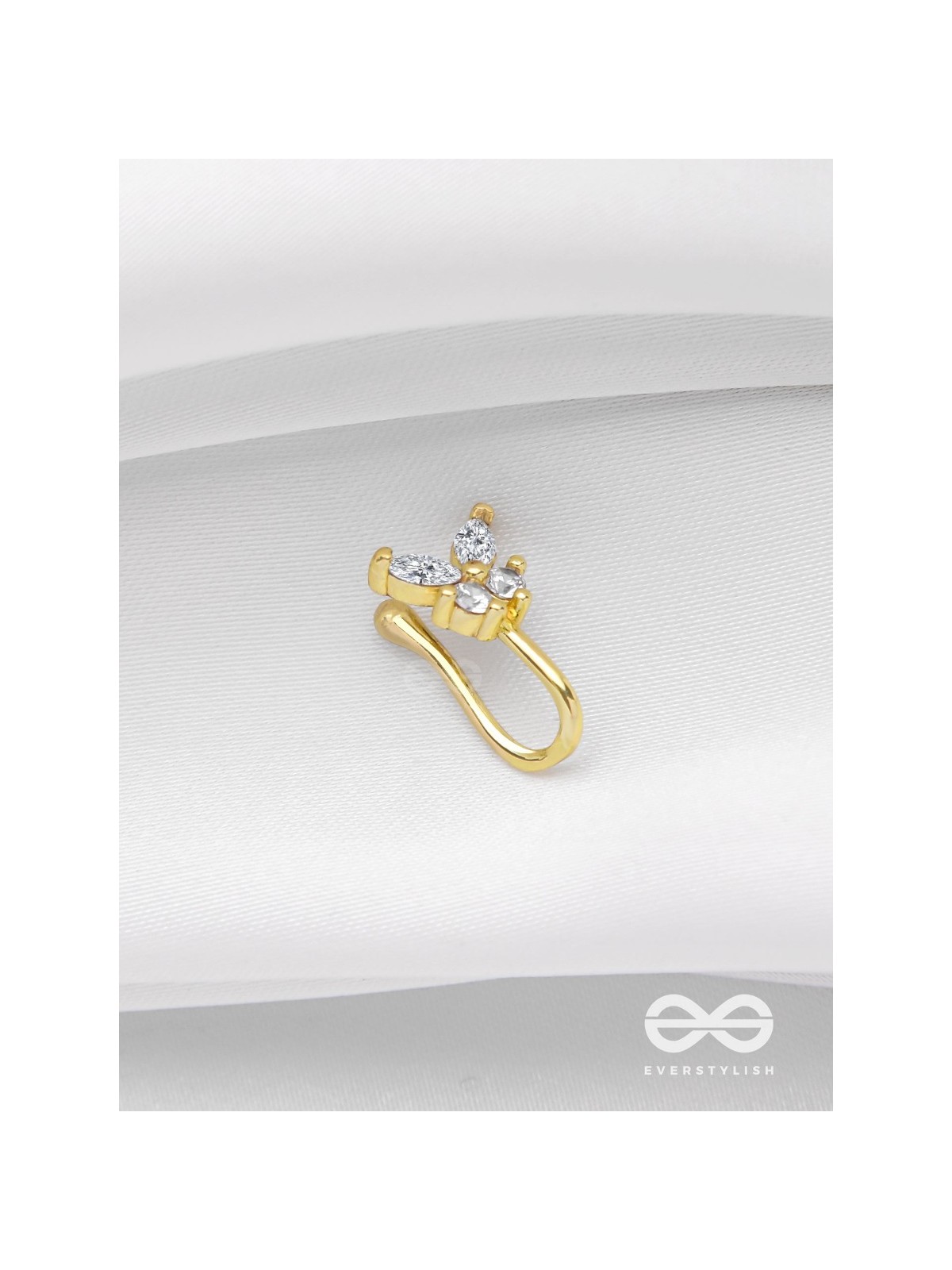 THE BUTTERFLY BLESSING - GOLDEN CZ NOSERING (NON-PIERCING)