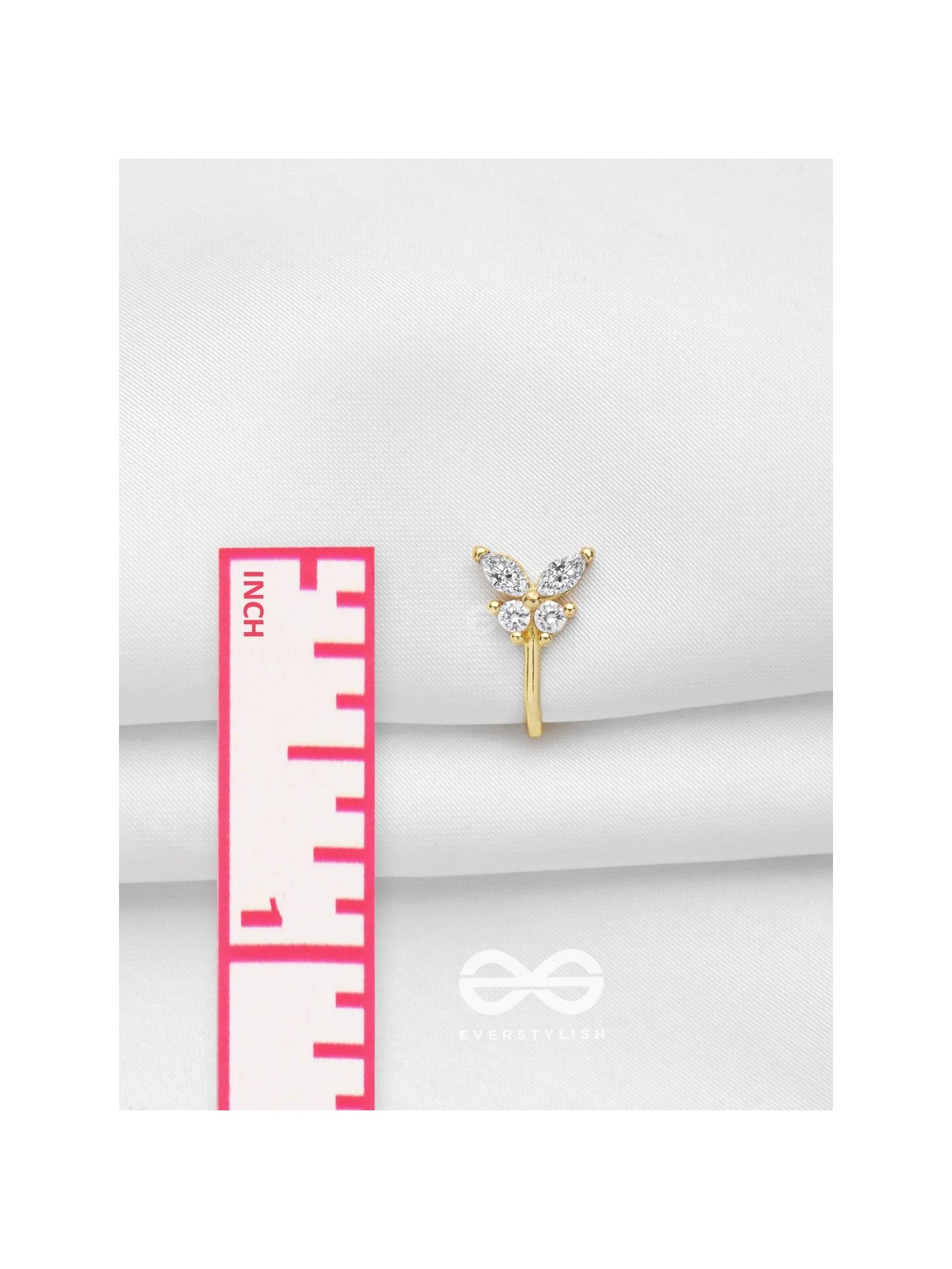 THE BUTTERFLY BLESSING - GOLDEN CZ NOSERING (NON-PIERCING)