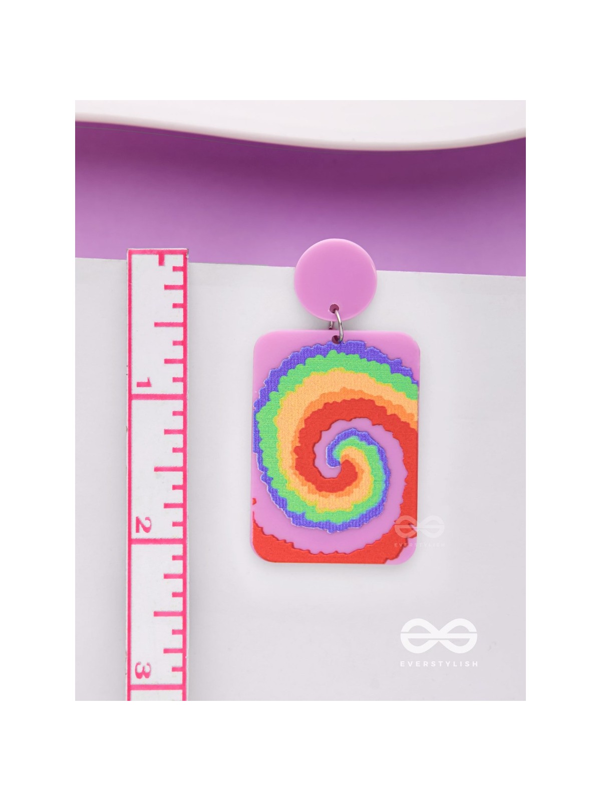 THE CARNIVAL COILS - MULTICOLOR ACRYLIC EARRINGS