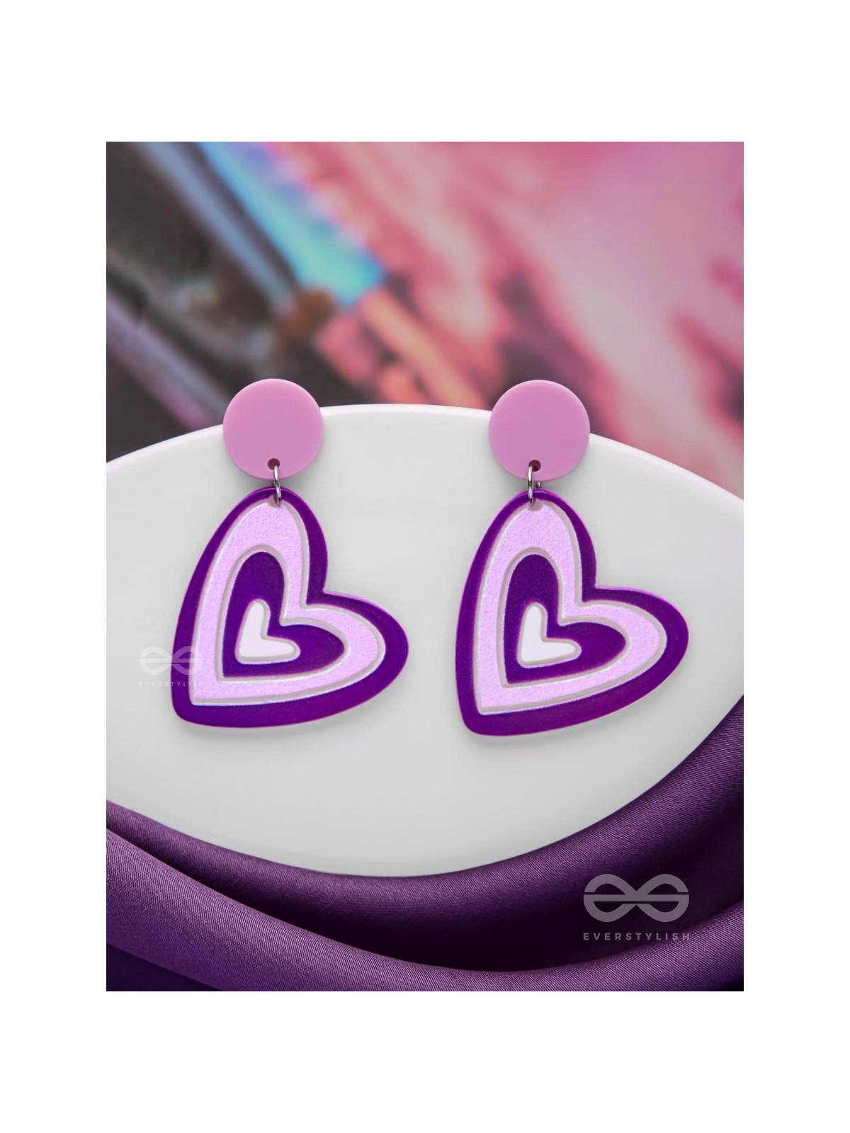 THE LILAC LOVE - CASUAL ACRYLIC EARRINGS