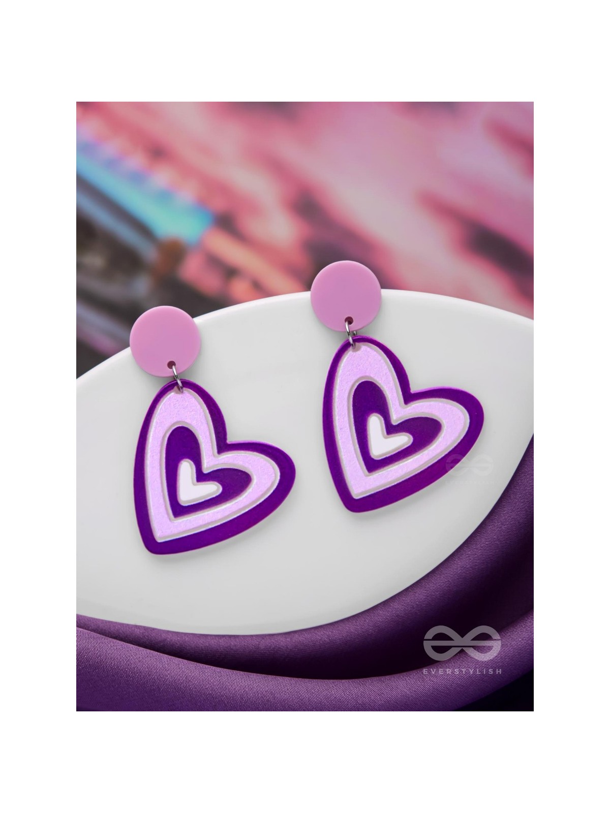 THE LILAC LOVE - CASUAL ACRYLIC EARRINGS