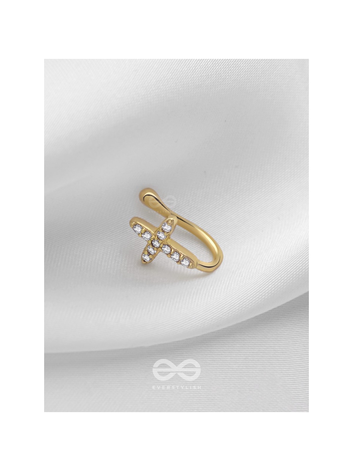 HEAVENLY HARMONY  - GOLDEN CZ NOSERING (NON-PIERCING)