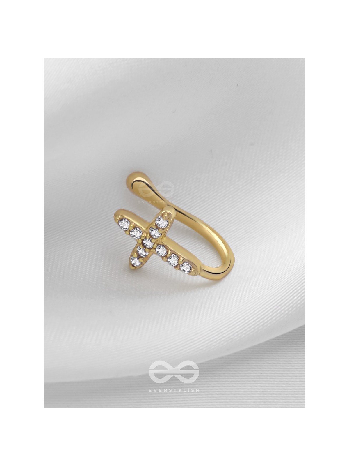 HEAVENLY HARMONY  - GOLDEN CZ NOSERING (NON-PIERCING)