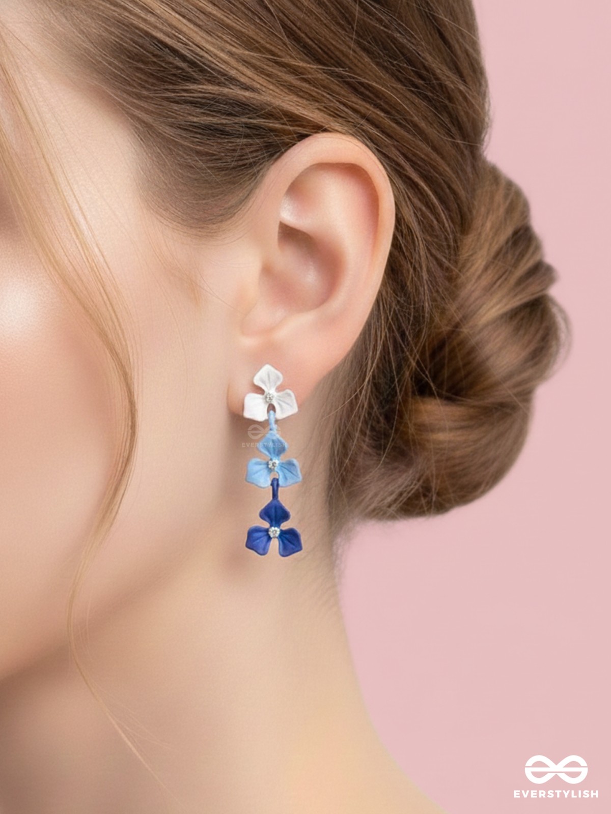 THE BLUEBERRY BLOSSOMS - ELEGANT ACRYLIC EARRINGS