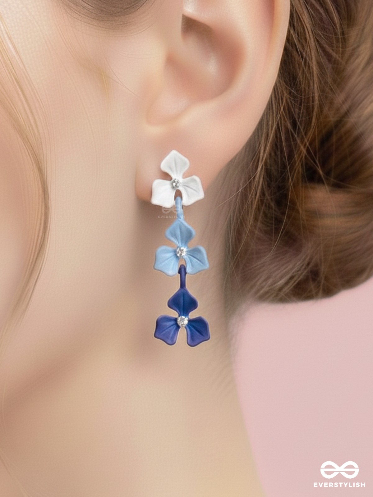 THE BLUEBERRY BLOSSOMS - ELEGANT ACRYLIC EARRINGS