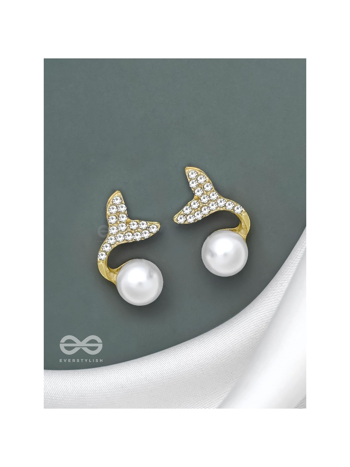 MYSTIC MERMAID TAILS - GOLDEN EMBELLISHED EARRINGS