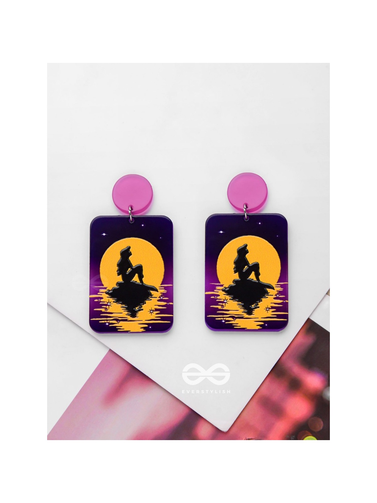 THE LITTLE MERMAID - STATEMENT ACRYLIC EARRINGS