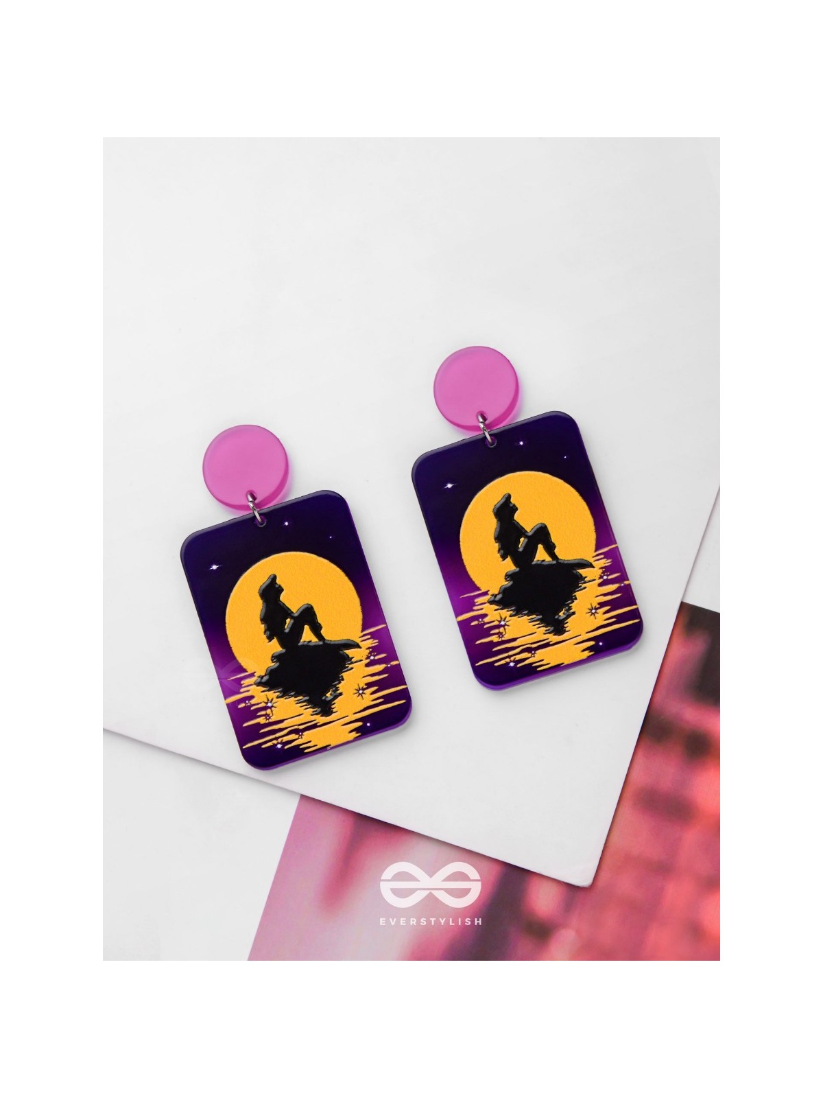 THE LITTLE MERMAID - STATEMENT ACRYLIC EARRINGS