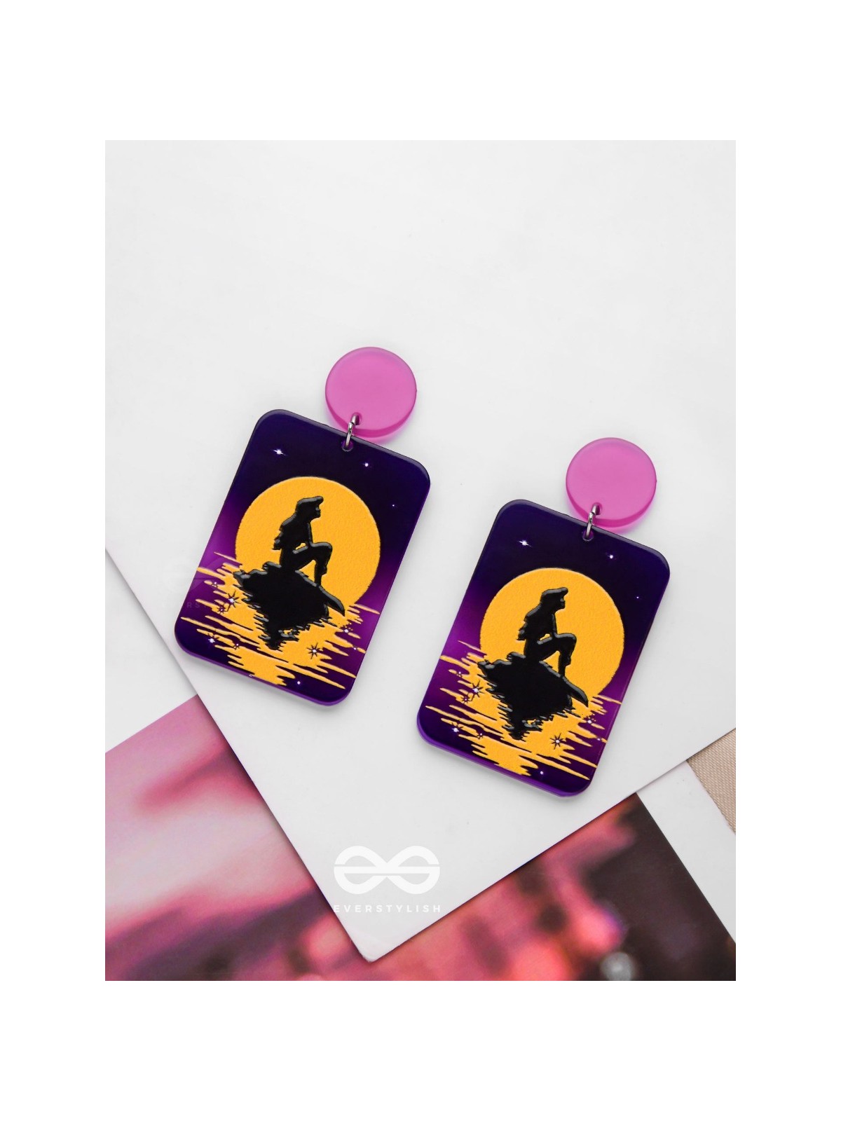 THE LITTLE MERMAID - STATEMENT ACRYLIC EARRINGS