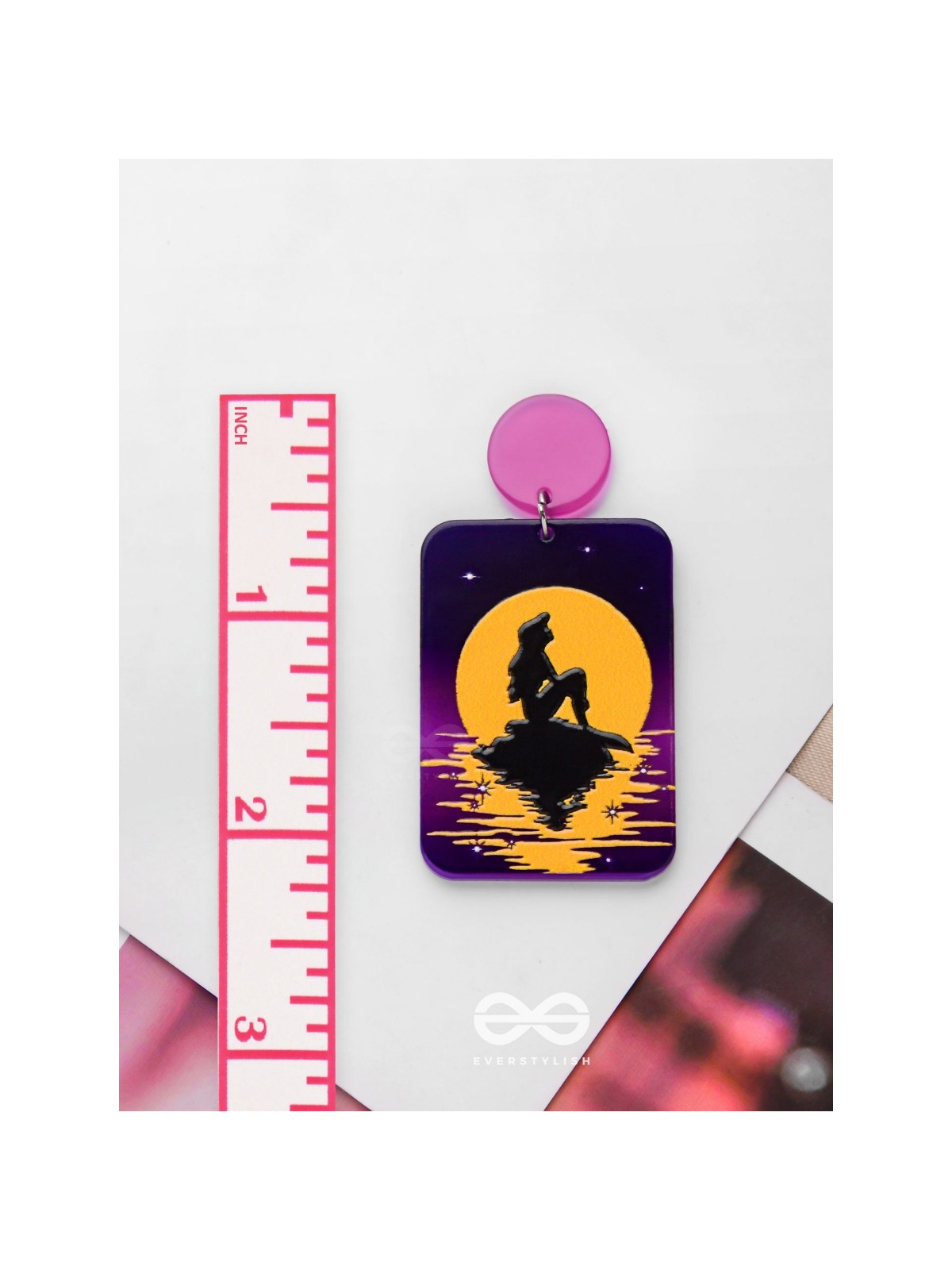 THE LITTLE MERMAID - STATEMENT ACRYLIC EARRINGS