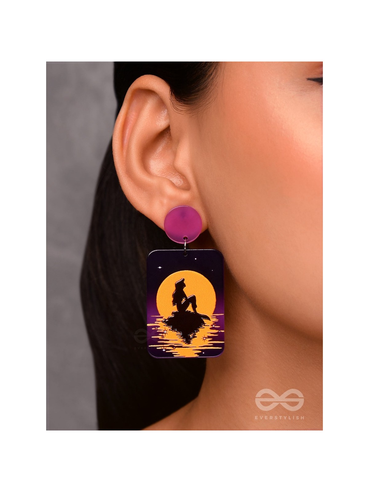 THE LITTLE MERMAID - STATEMENT ACRYLIC EARRINGS
