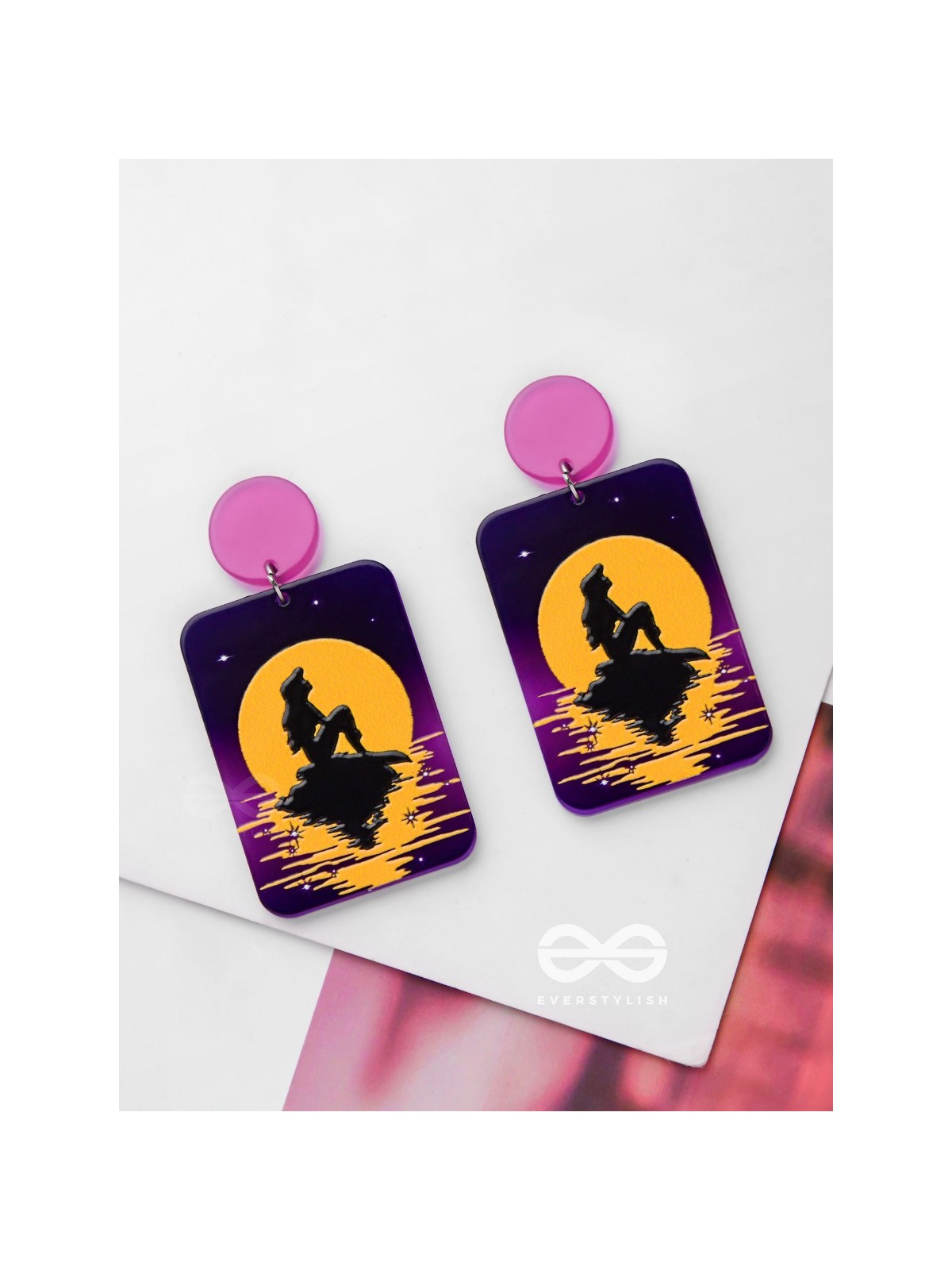 THE LITTLE MERMAID - STATEMENT ACRYLIC EARRINGS