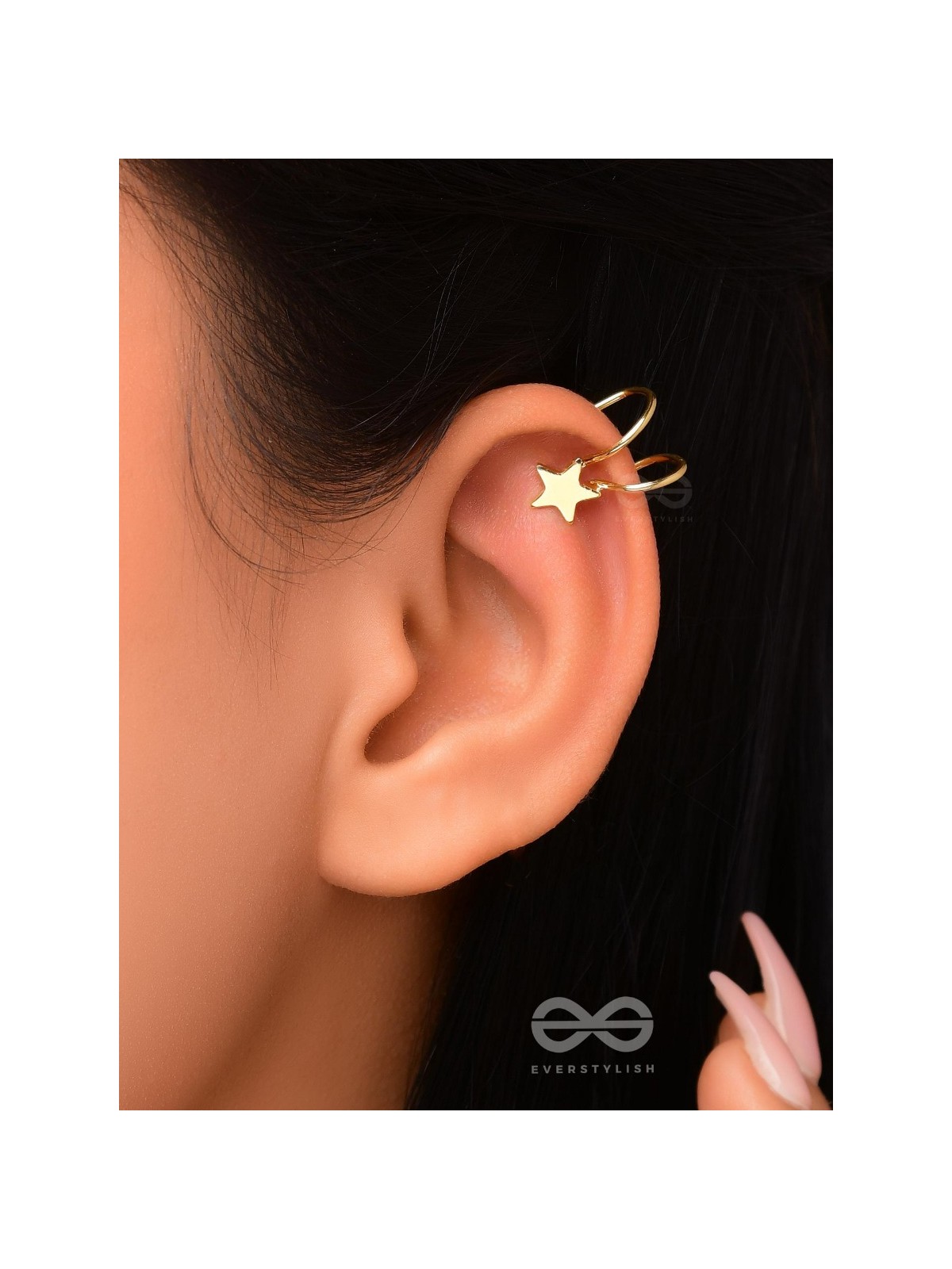 COSMIC STARSHINE  - GOLDEN EMBELLISHED EARCUFF (one ear)