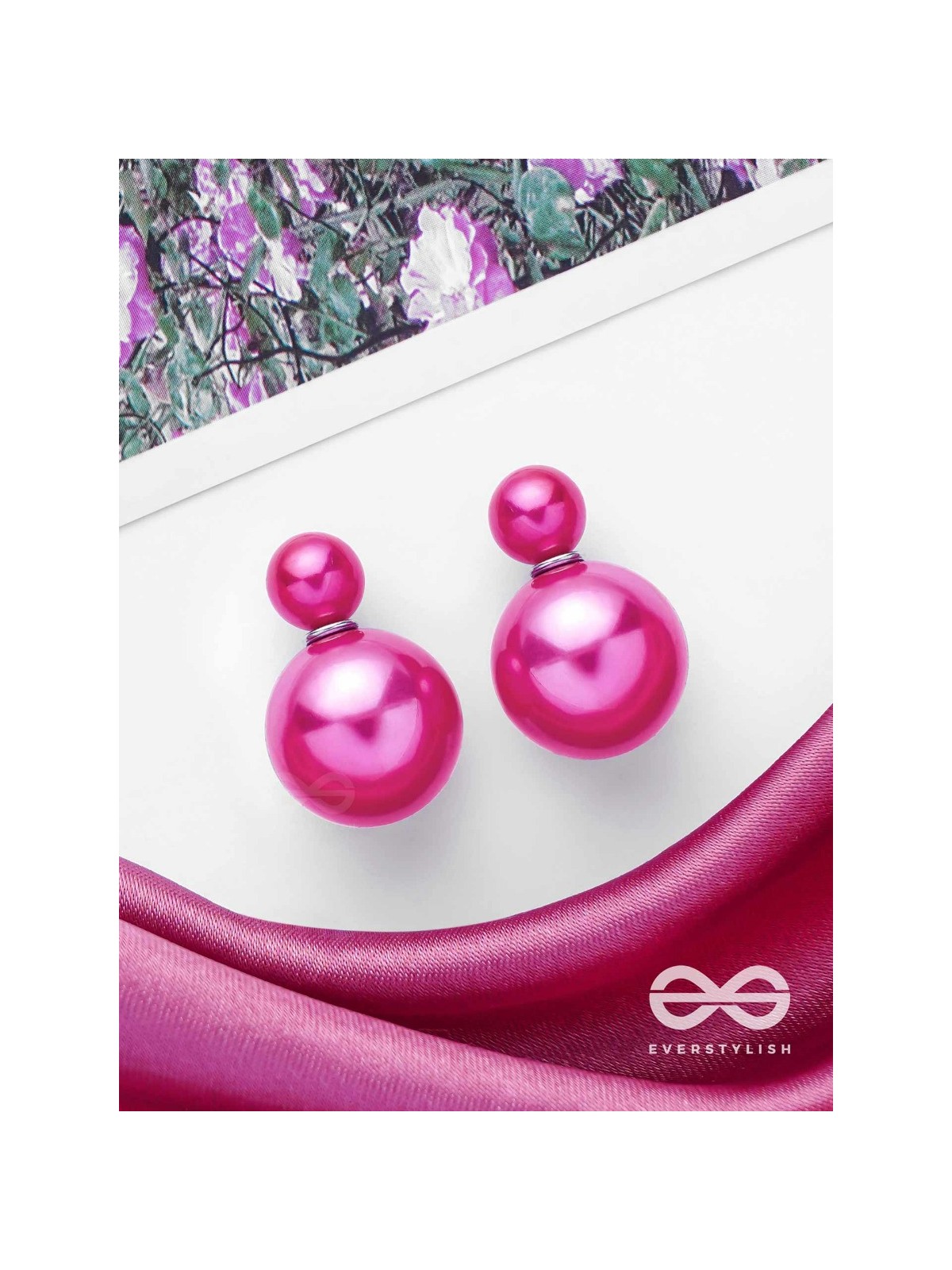 GIGGLES & GLITTERS - PINK PEARLS STUD EARRINGS