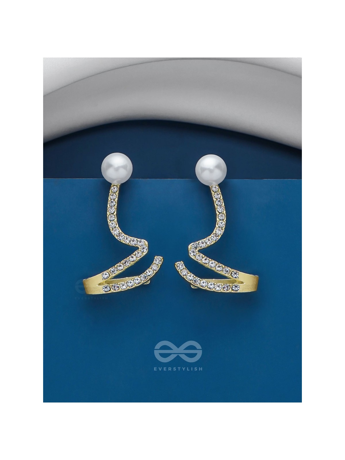 TWIST-N-TURN TREASURES - GOLDEN EMBELLISHED EARRING