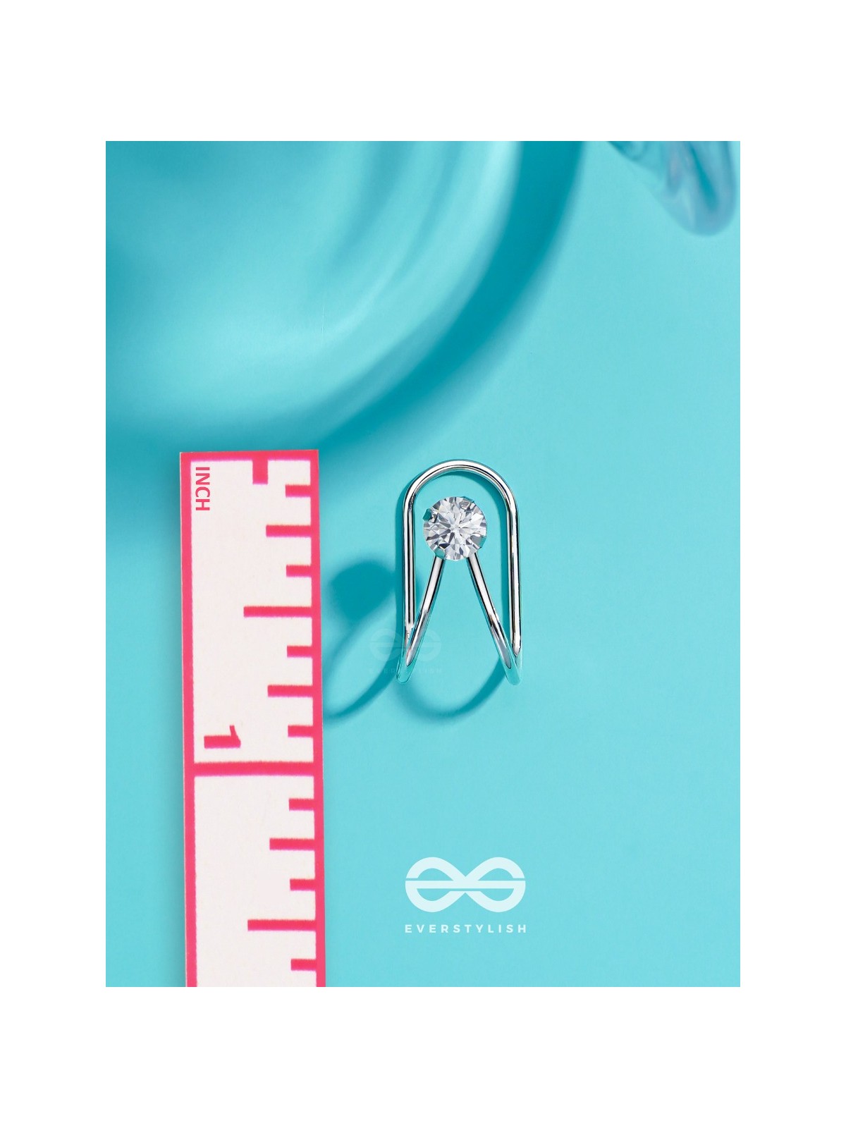 EVERMORE GEM GLEAM - SILVER EMBELLISHED EARCUFF