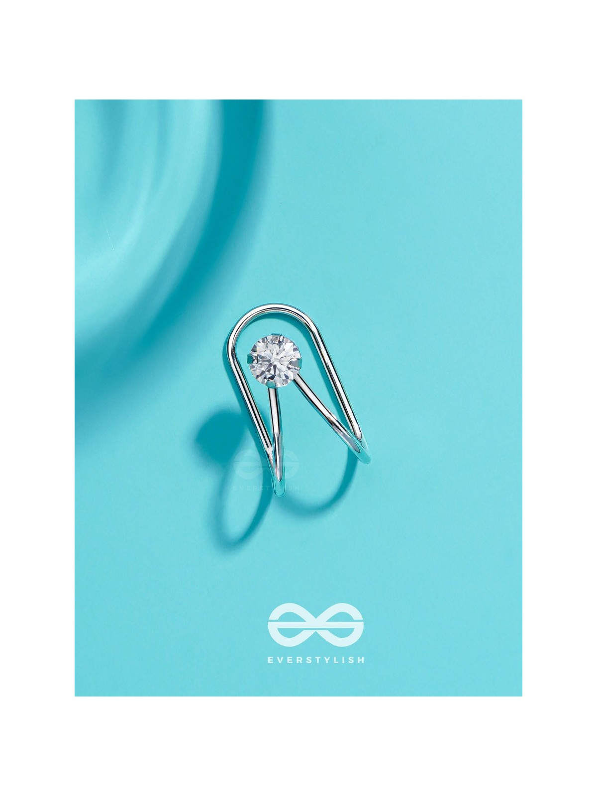 EVERMORE GEM GLEAM - SILVER EMBELLISHED EARCUFF