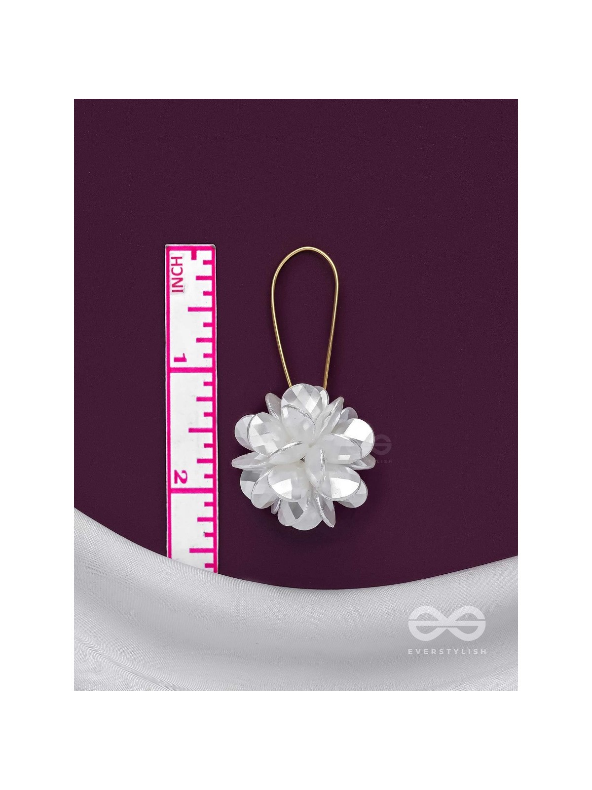 A WINTER ROSE - GOLDEN FLORAL EARRINGS