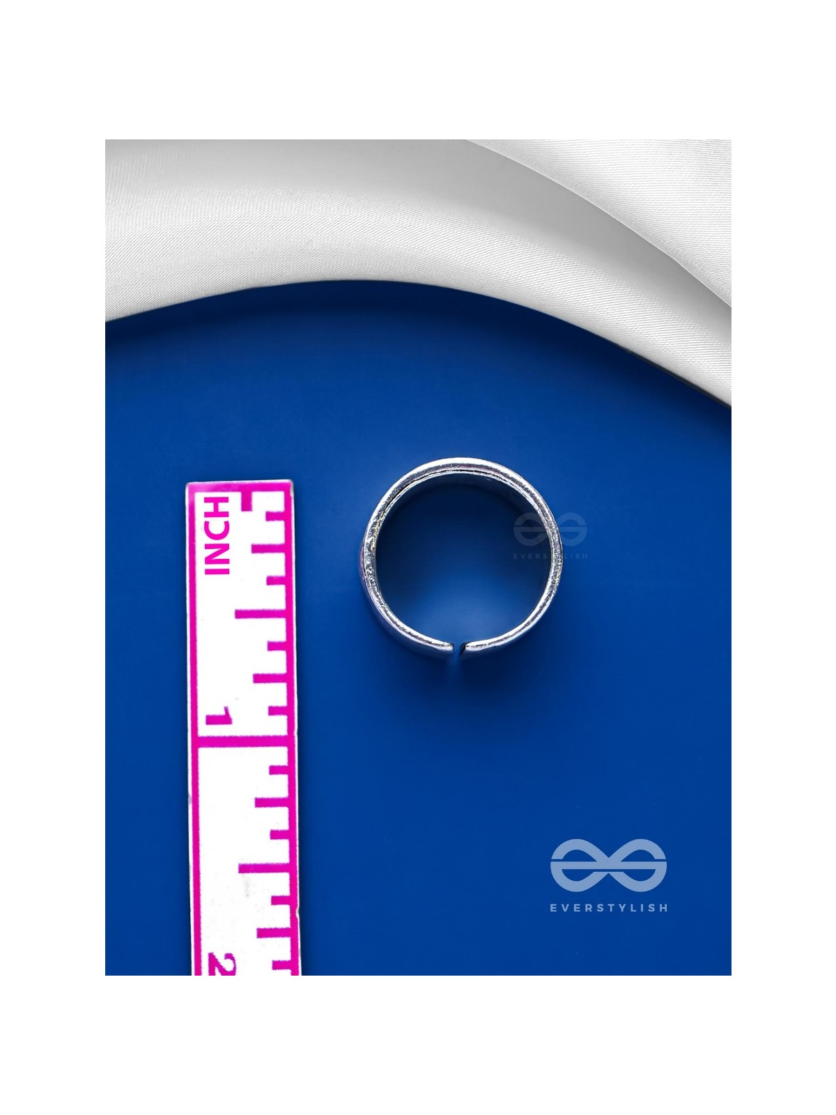 POSITIVE VIRTUE - STATEMENT SILVER RING (ADJUSTABLE)