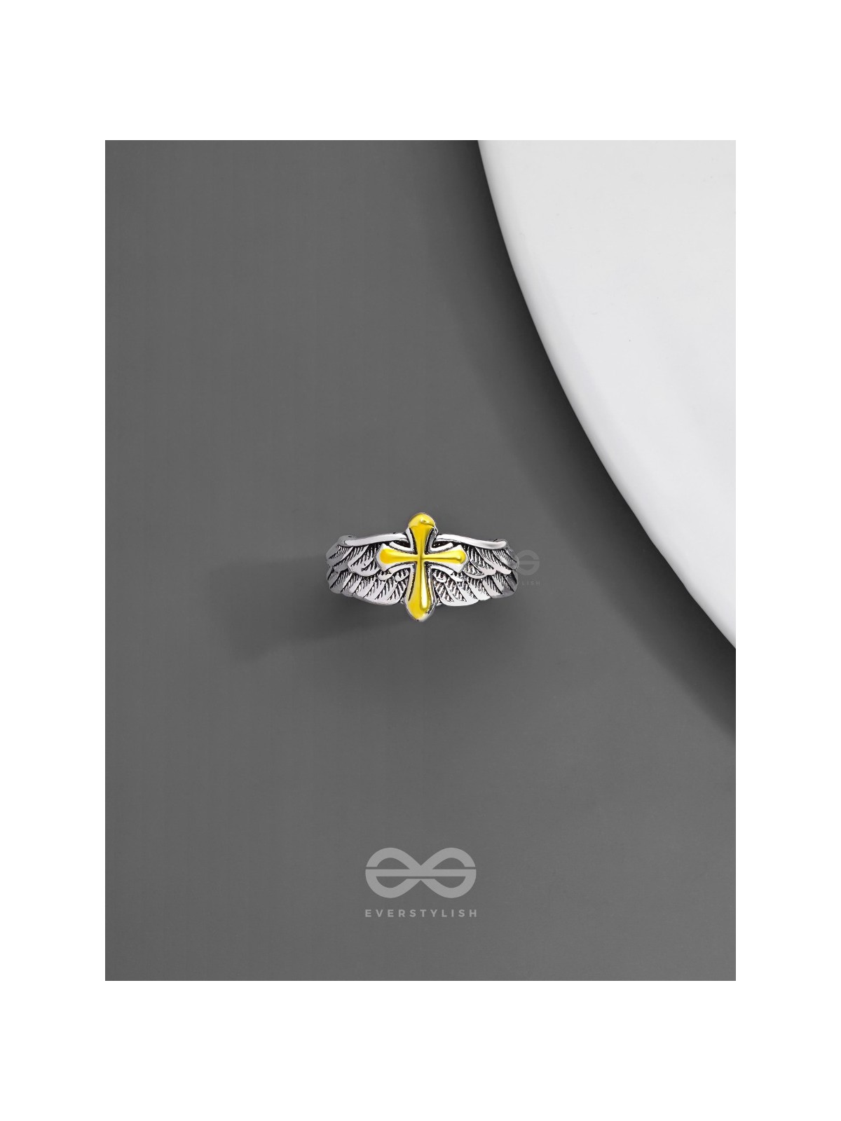 CELESTIAL CROSS - STATEMENT RING (ADJUSTABLE)