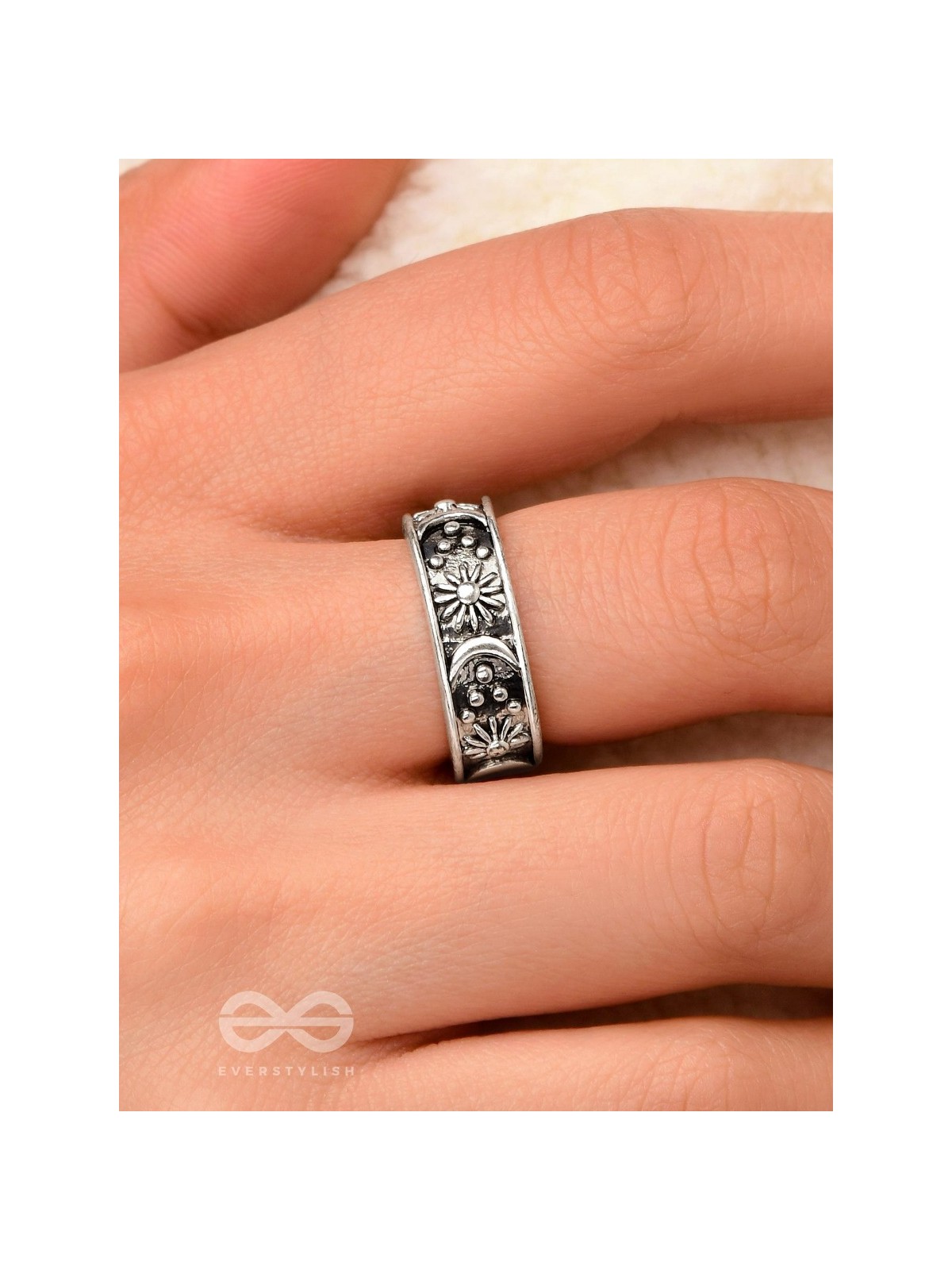 CELESTIAL LEGACY - STATEMENT SILVER RING (ADJUSTABLE)