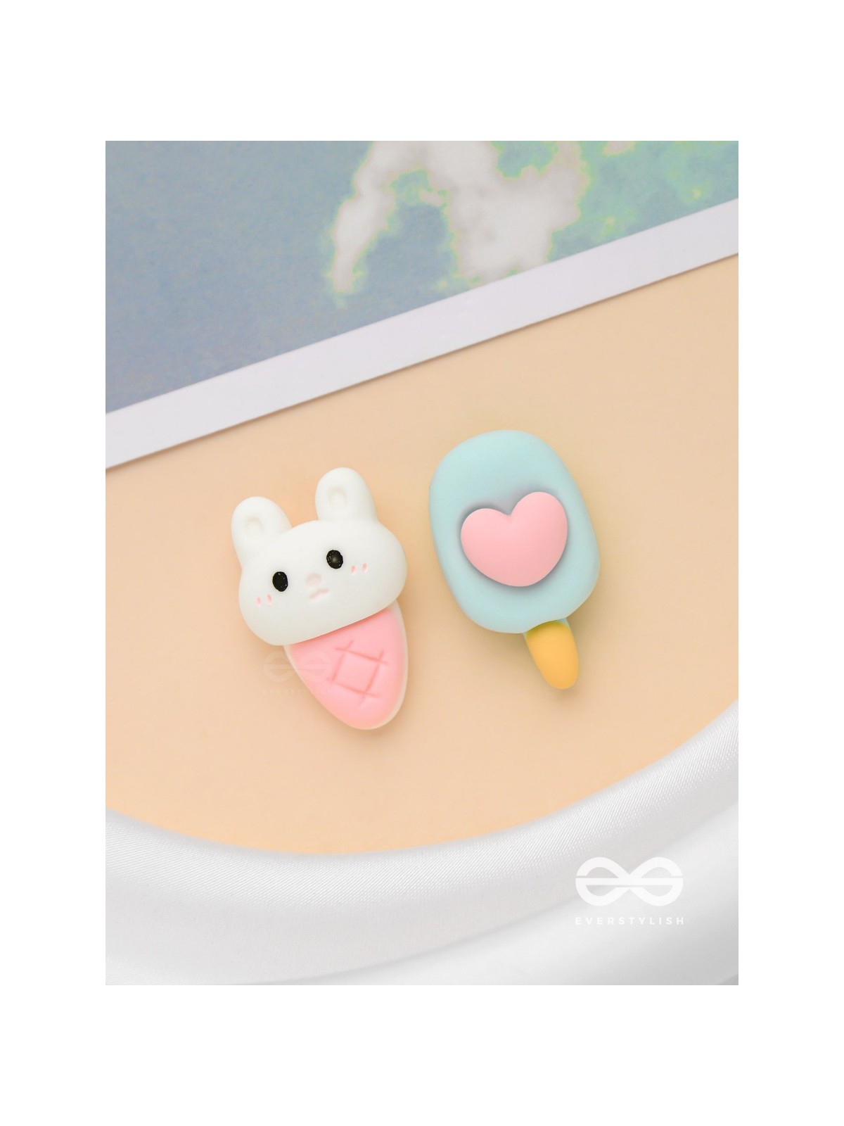 SCOOPS 'N CRUNCHES  - MISMATCHED ACRYLIC EARRINGS