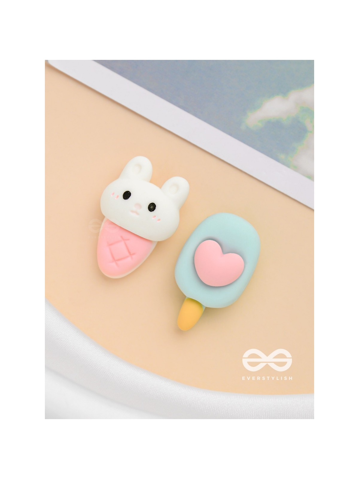 SCOOPS 'N CRUNCHES  - MISMATCHED ACRYLIC EARRINGS