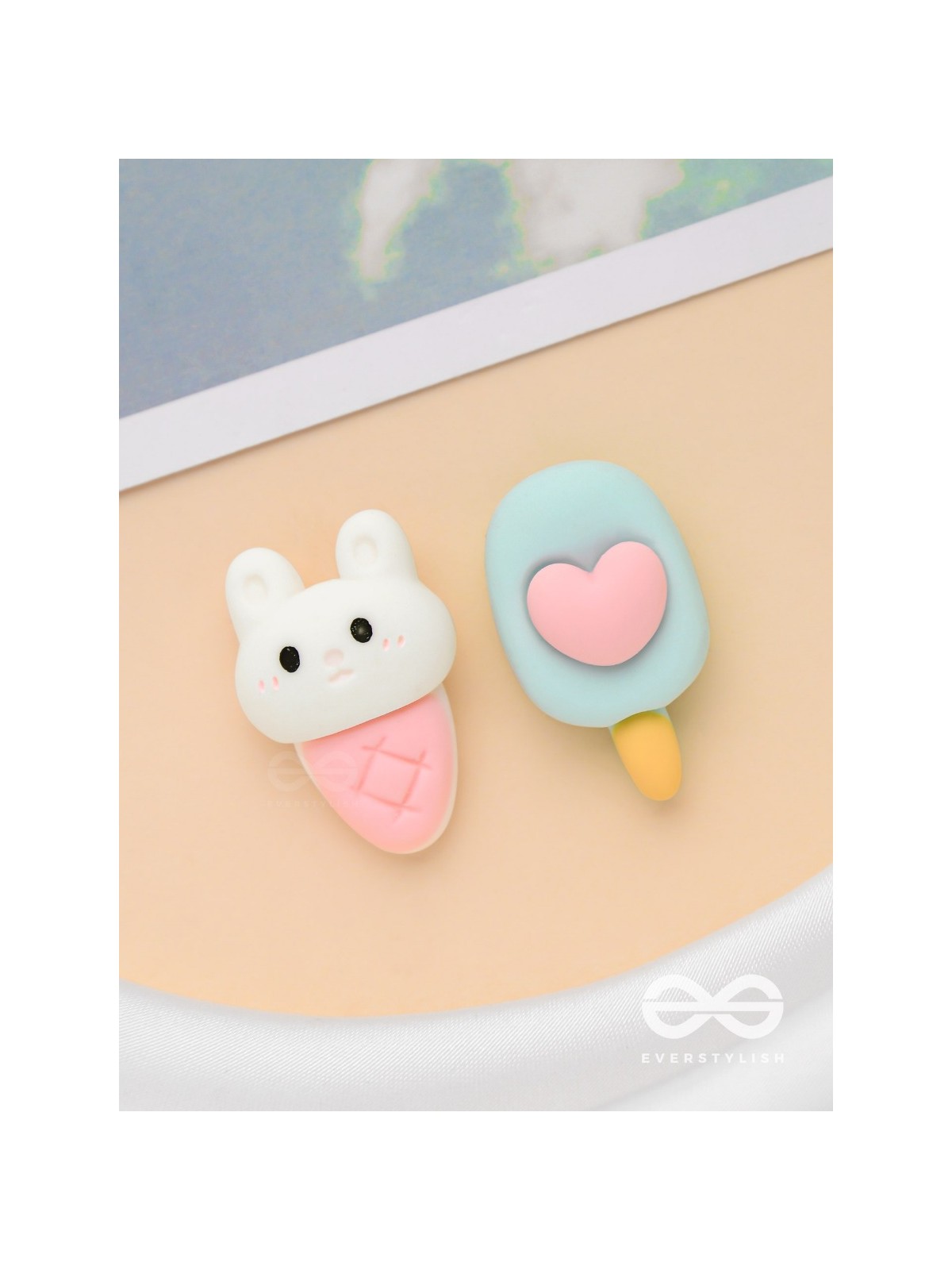 SCOOPS 'N CRUNCHES  - MISMATCHED ACRYLIC EARRINGS