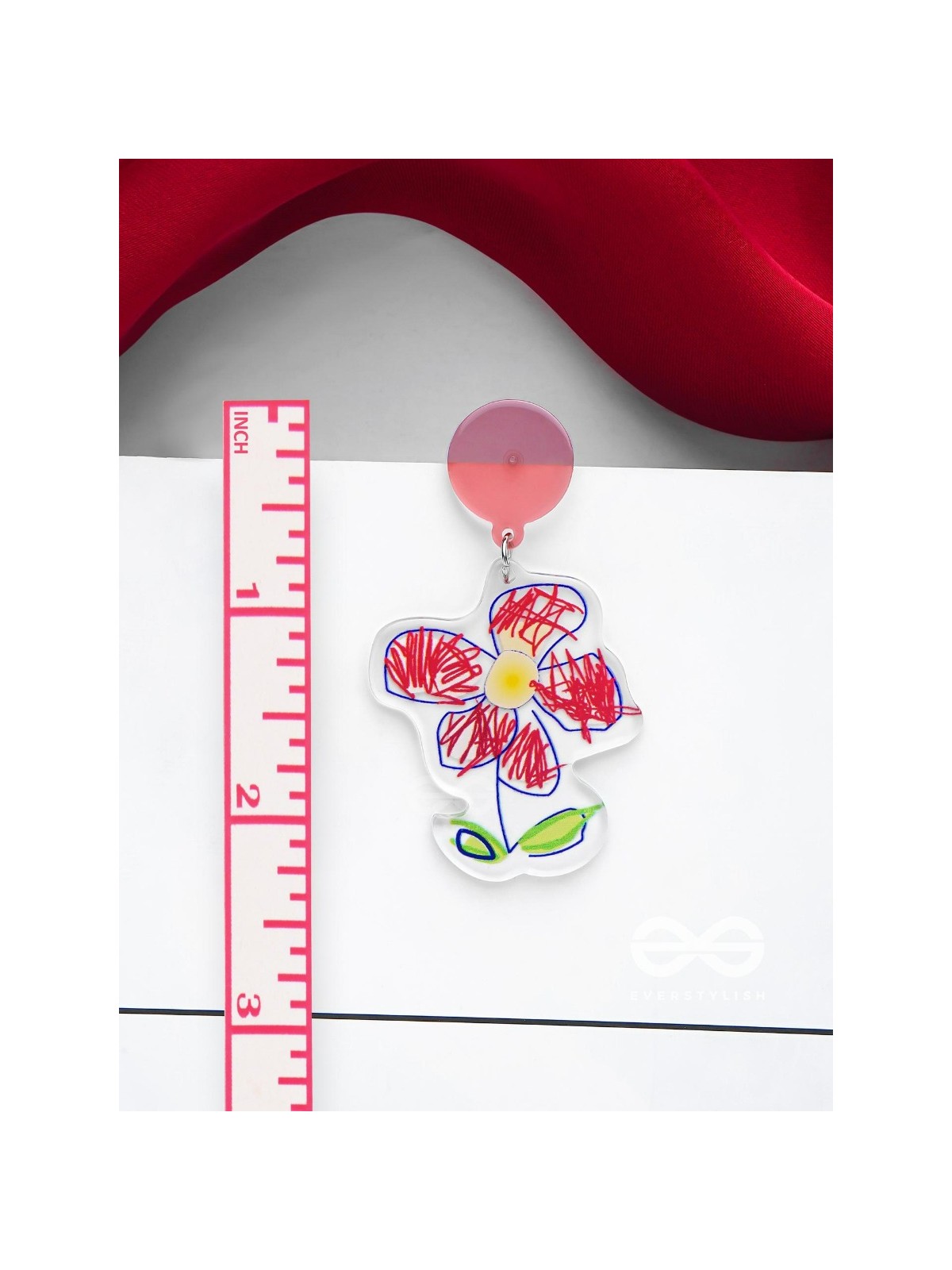 THE DOODLE DAISY - MULTICOLOR ACRYLIC EARRINGS