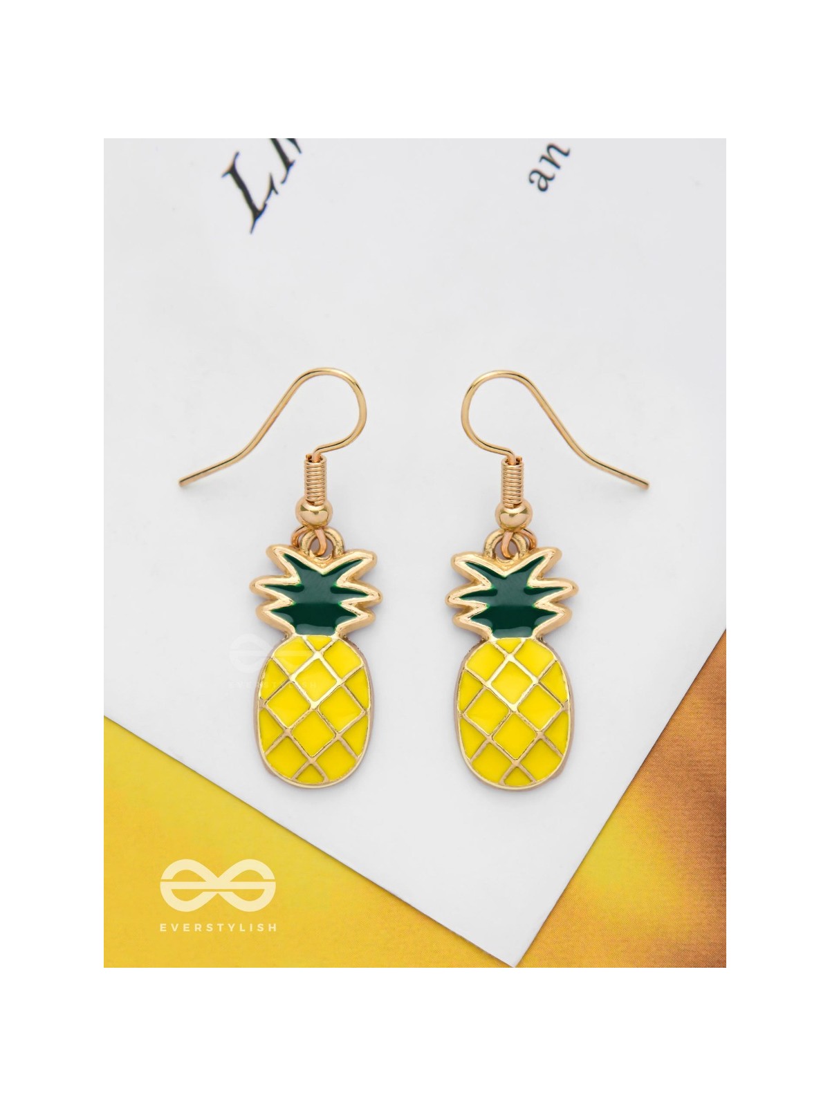 PINEAPPLE POPS - GOLDEN EMBELLISHED EARRINGS