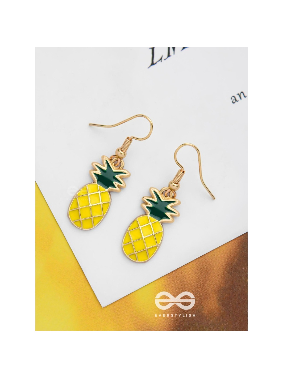 PINEAPPLE POPS - GOLDEN EMBELLISHED EARRINGS