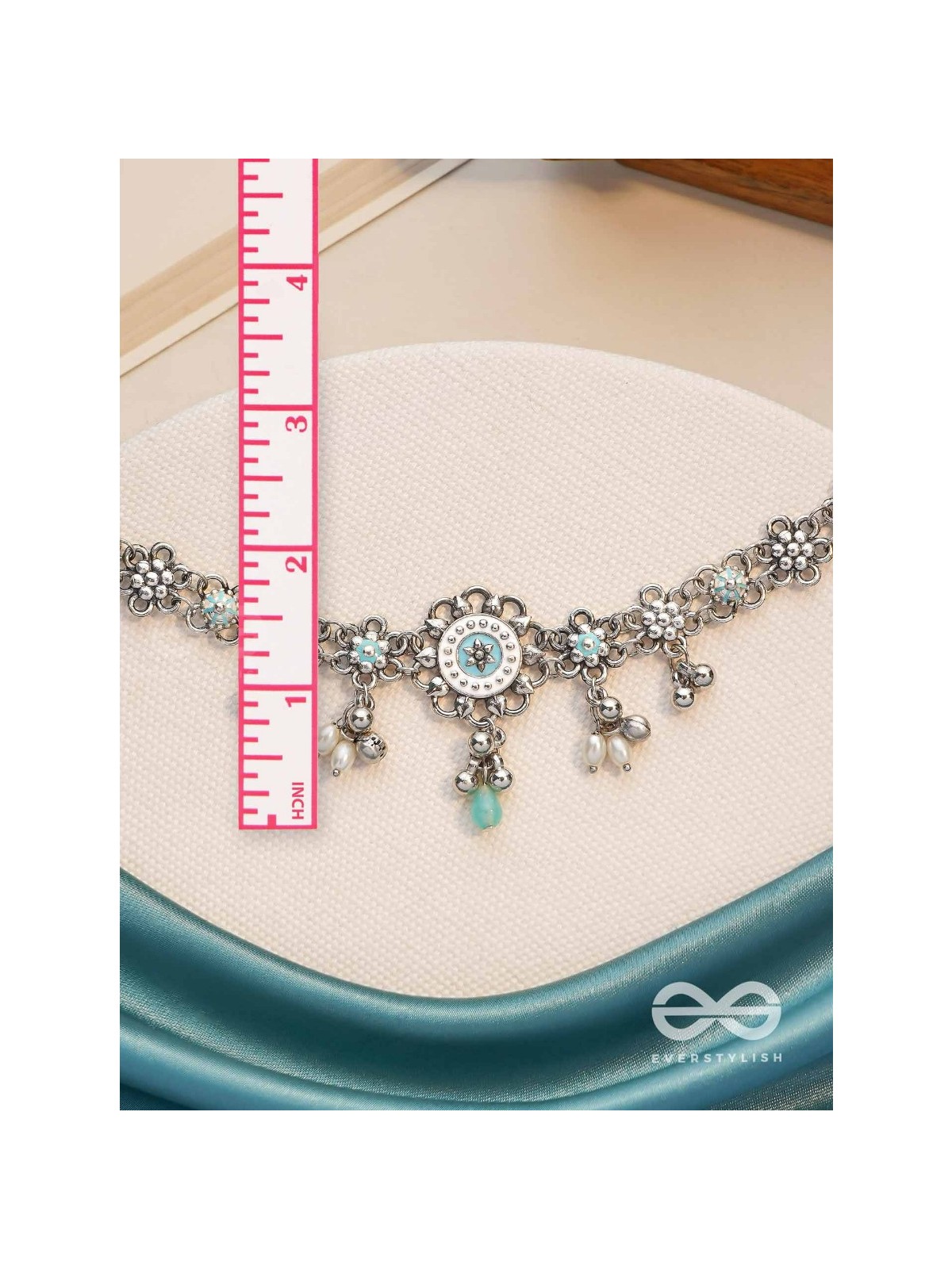 The Sky Bouquet- Enamelled Oxidised Neckpiece