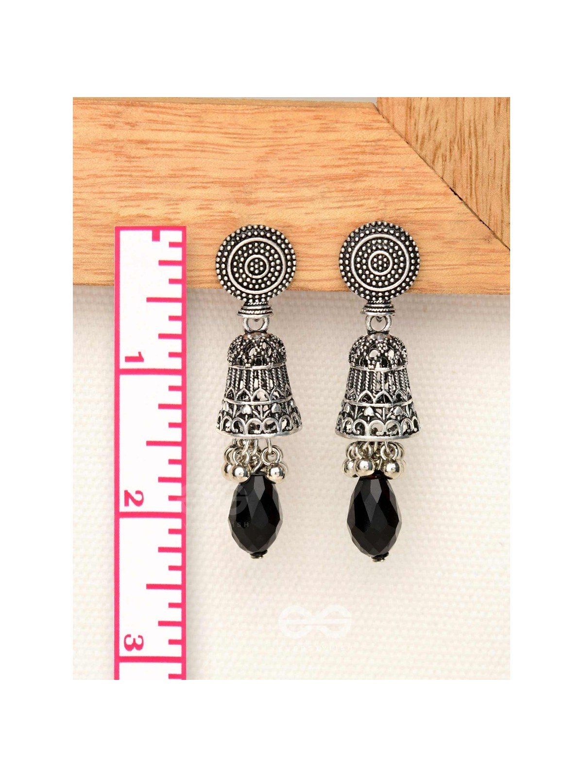 The Midnight Magic- Statement Oxidized Earrings 