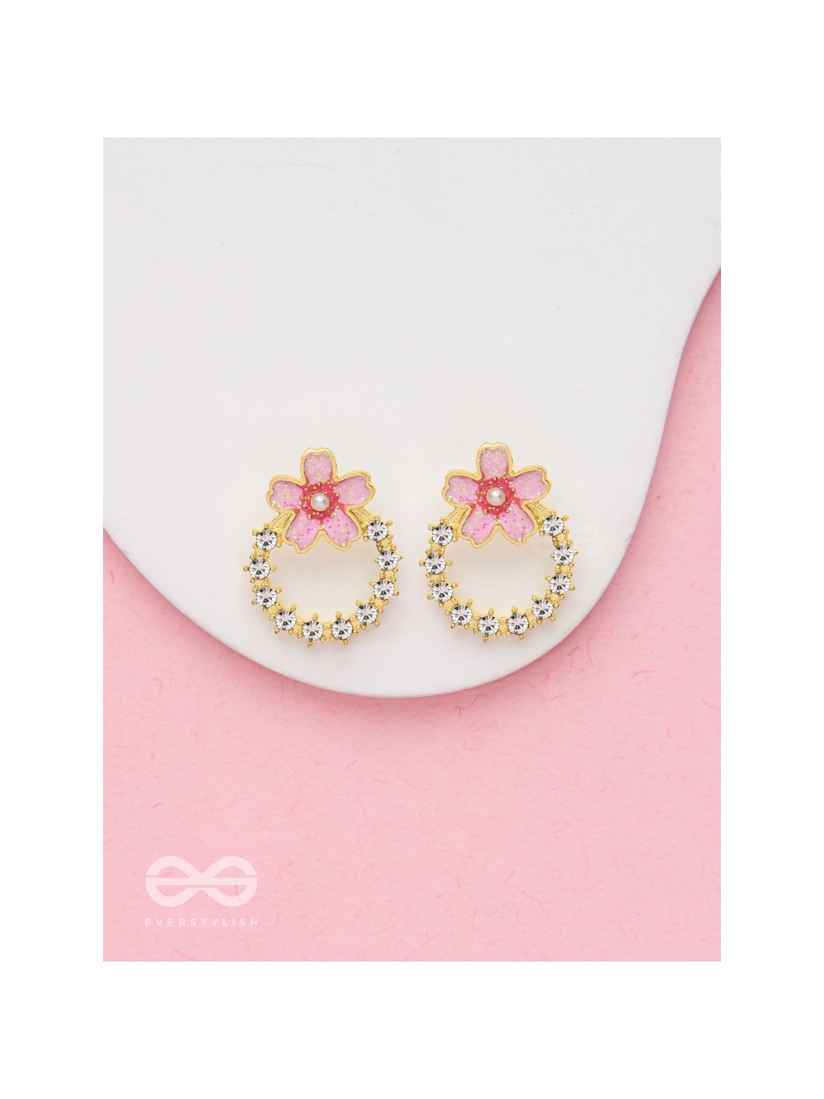 Sakura Sweetheart - Enameled Earrings
