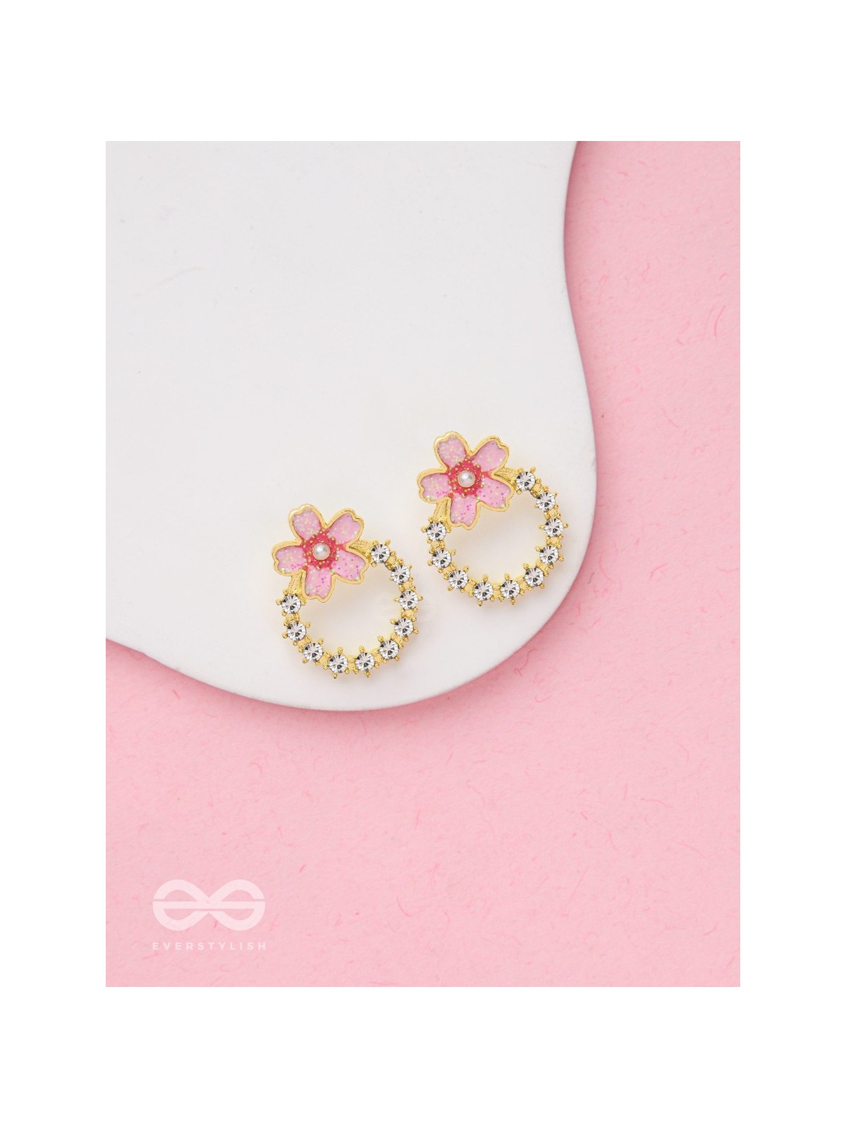 Sakura Sweetheart - Enameled Earrings