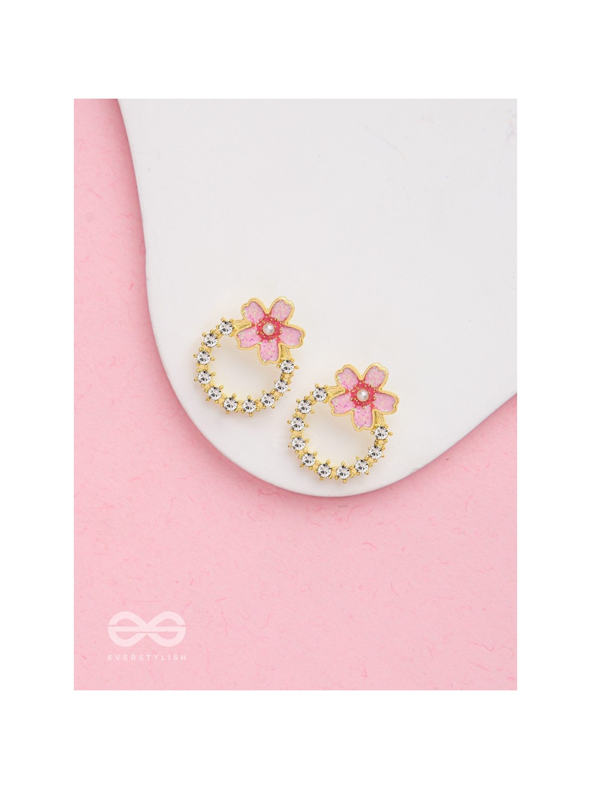Sakura Sweetheart - Enameled Earrings