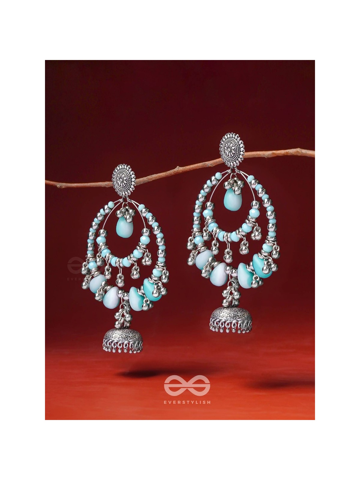 The Layers Of Horizon- Oxidised Earrings