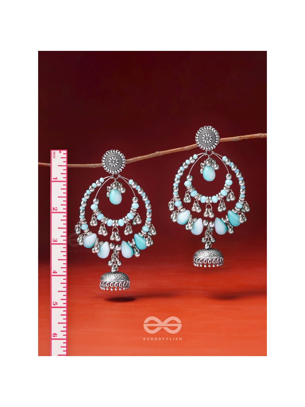 The Layers Of Horizon- Oxidised Earrings