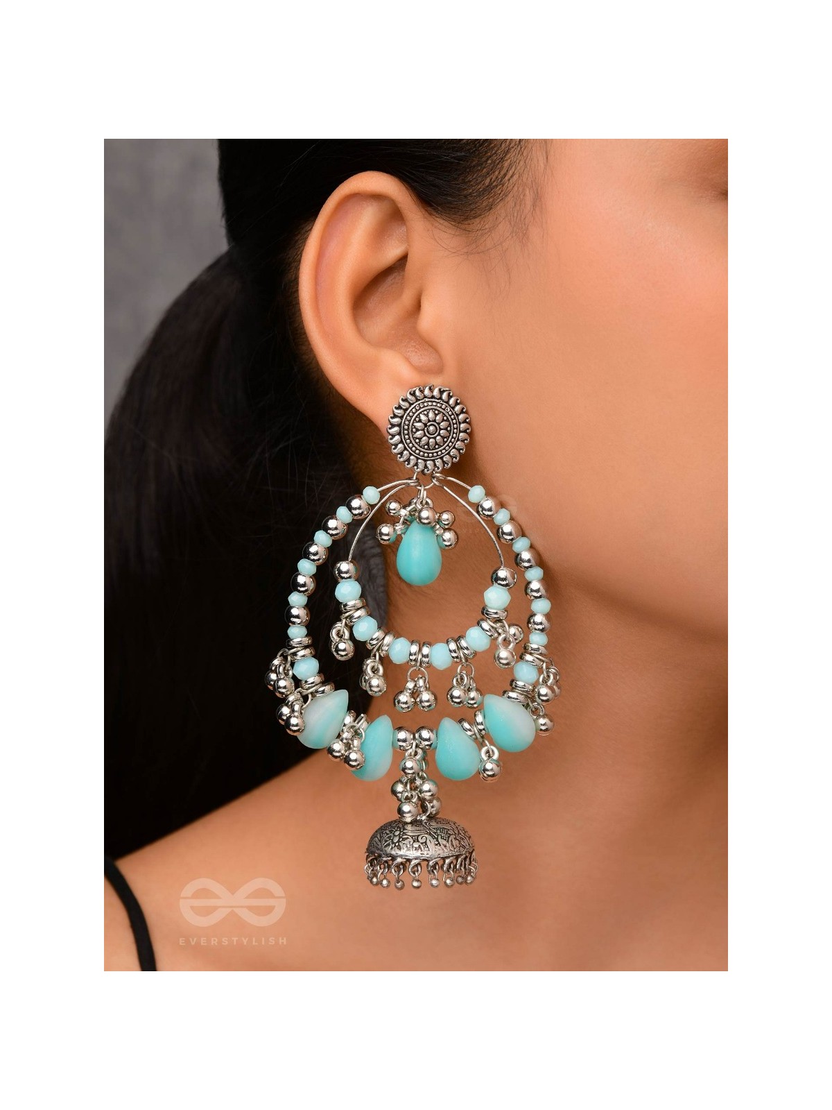 The Layers Of Horizon- Oxidised Earrings