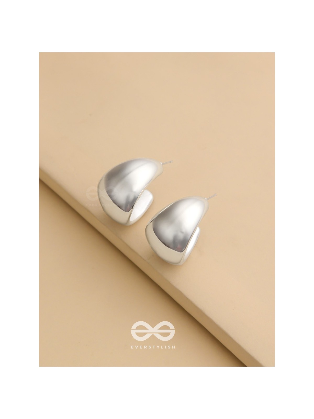 Lunar Curves - Silver Earrings