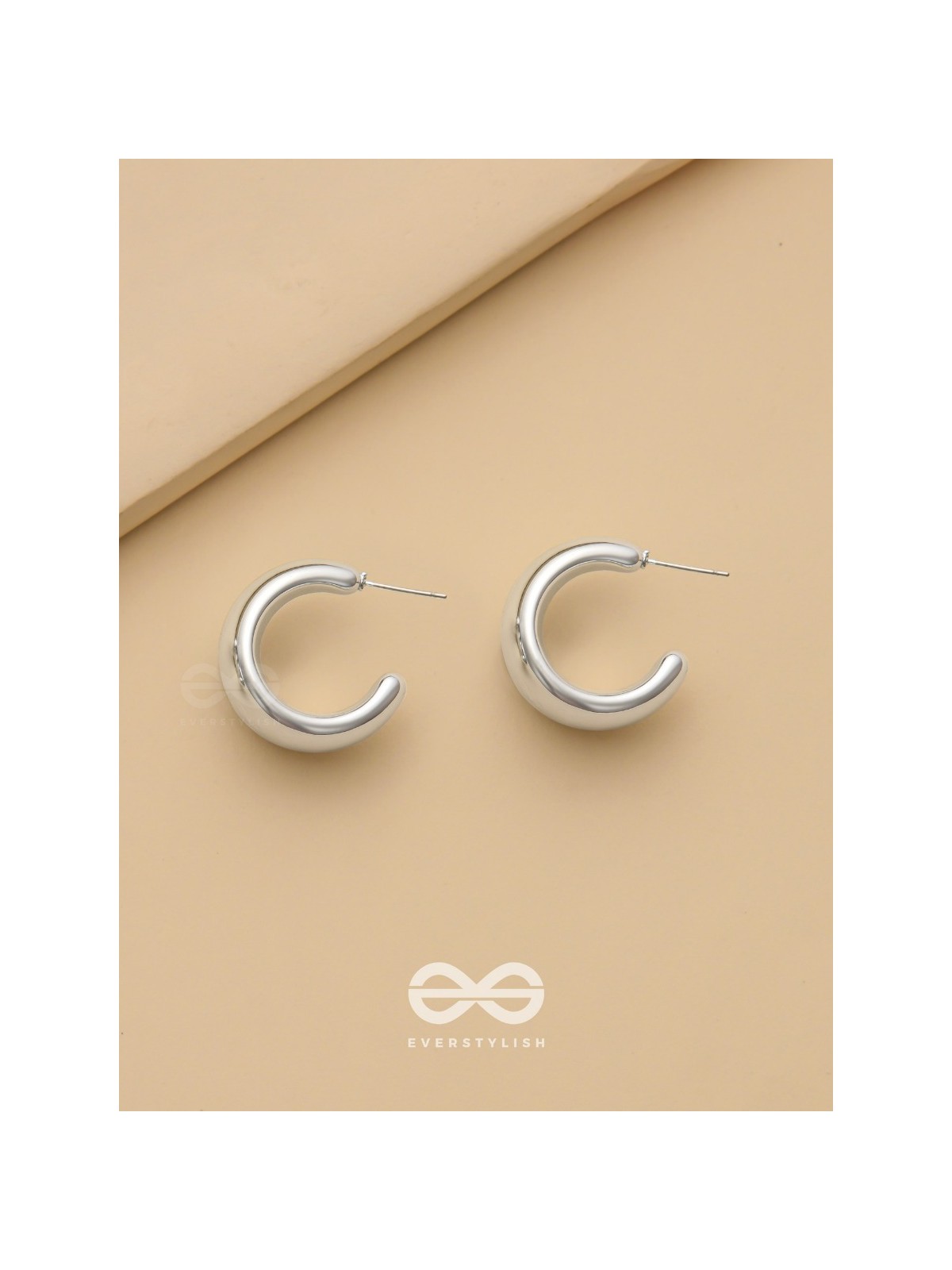 Lunar Curves - Silver Earrings