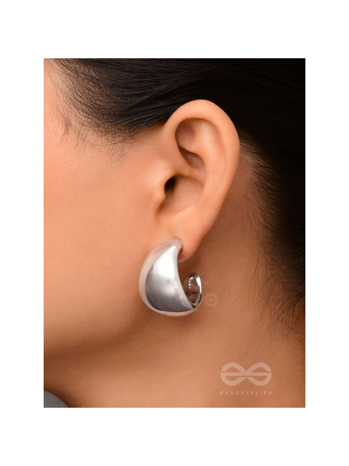 Lunar Curves - Silver Earrings