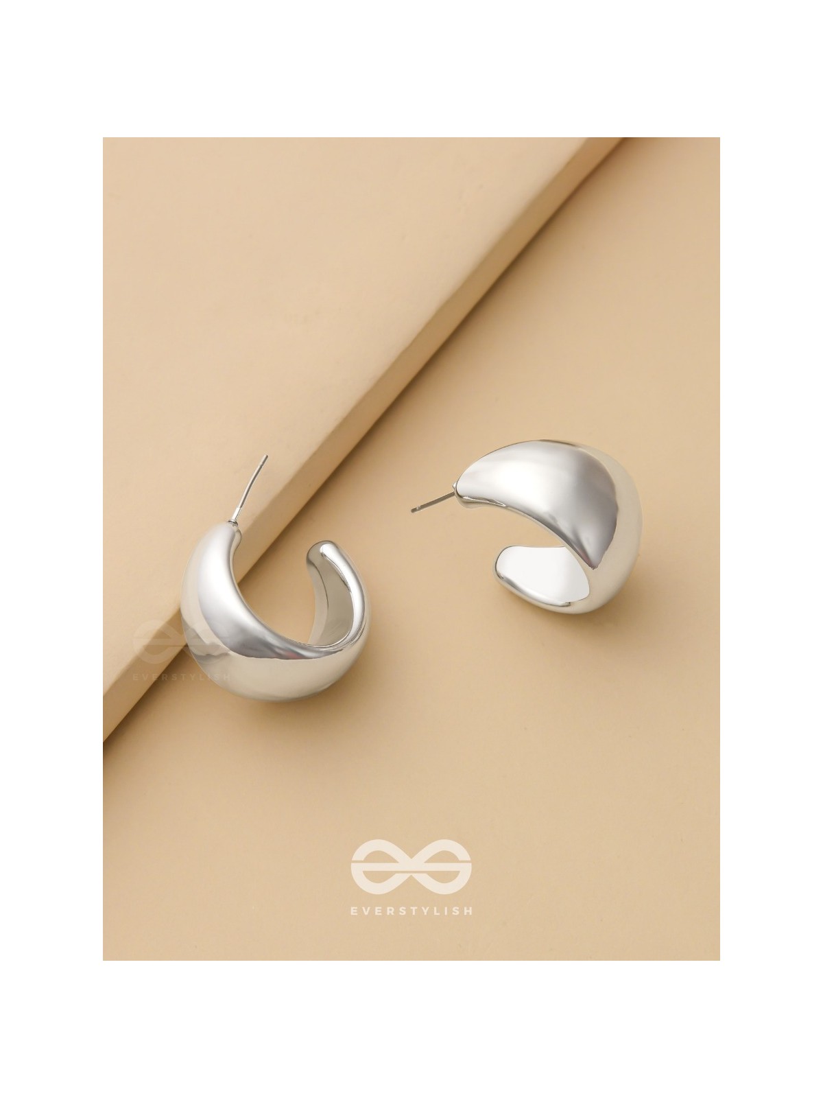 Lunar Curves - Silver Earrings