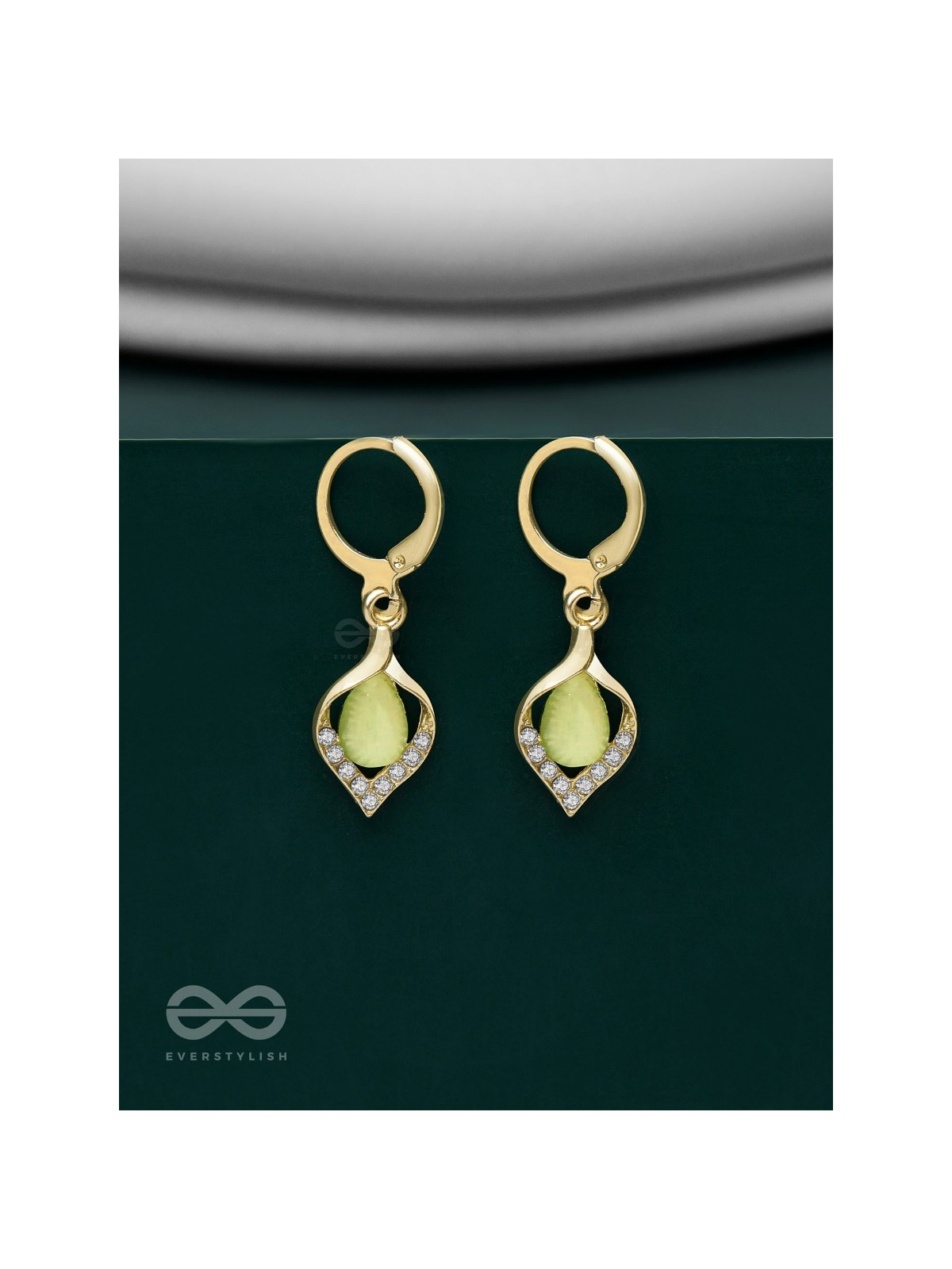 Aurora Canopy - Golden Embellished Earrings